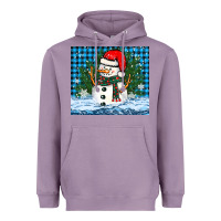 Snowy Christmas Snowman Heavyweight Hoodie | Teevron