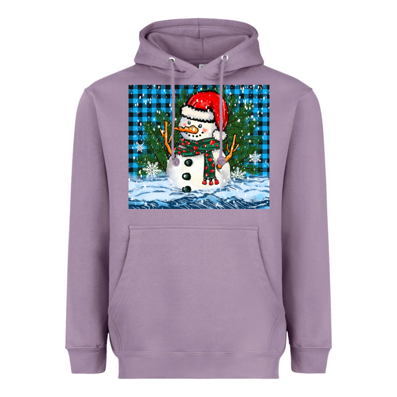 Snowy Christmas Snowman Heavyweight Hoodie by BarkalooDesign | Teevron