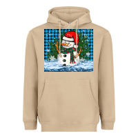 Mushroom snowy christmas snowman Heavyweight Hoodie - BarkalooDesign