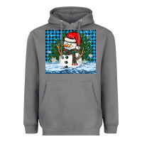 Storm snowy christmas snowman Heavyweight Hoodie - BarkalooDesign