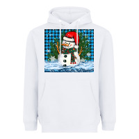White snowy christmas snowman Heavyweight Hoodie - BarkalooDesign