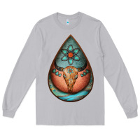 Moon Dust teardrop tooled leather bullskull earrings Long Sleeve Tee - Jasminsmagicworld