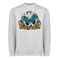 Heather Grey be kind Heavyweight Sweatshirt - SublimationCraftShop