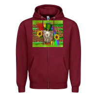 Burgundy st patricks sheep sunflowers rainbow serape leopard glitter Zipper Hoodie - Artiststas