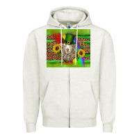 Oatmeal Heather st patricks sheep sunflowers rainbow serape leopard glitter Zipper Hoodie - Artiststas