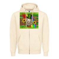 St Patricks Sheep Sunflowers Rainbow Serape Leopard Glitter Zipper Hoodie | Teevron