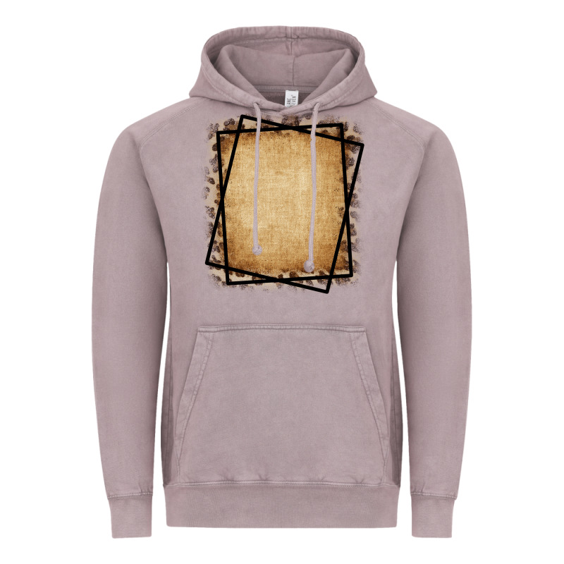 Burlap And Leopard  Black Frame Vintage Hoodie by CowCowDesign | Teevron