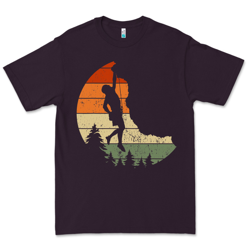 Retro Rock Climbing Vintage Climber Premium Tee by longCreatives | Teevron