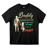 Black Daddy And Daughter Not Always Eye To Eye But Always Heart To Heart Heavy Core Tee - Bettercallsaul