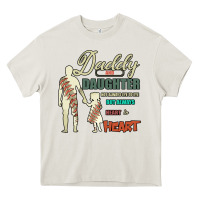 Cream Daddy And Daughter Not Always Eye To Eye But Always Heart To Heart Heavy Core Tee - Bettercallsaul