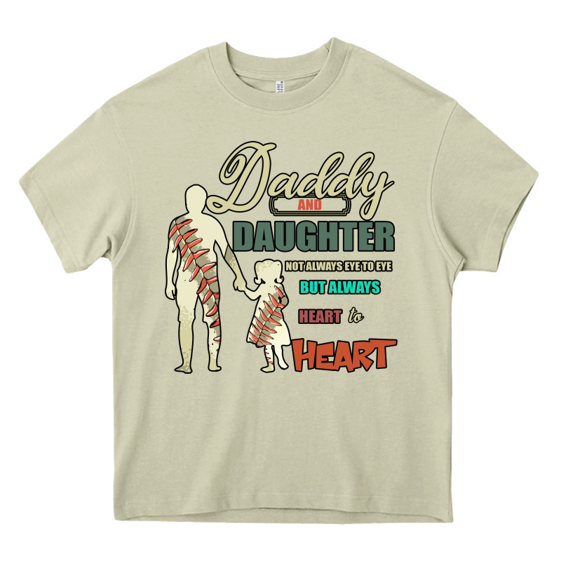 Daddy And Daughter Not Always Eye To Eye But Always Heart To Heart Heavy Core Tee by Bettercallsaul | Teevron