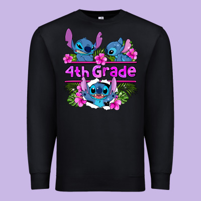Preview Flower Stitch  4th Grade Premium Sweatshirt Designed By Adodesignshop