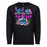 Black preview flower stitch  4th grade Premium Sweatshirt - AdoDesignShop