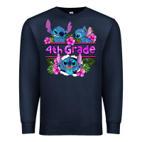 Navy preview flower stitch  4th grade Premium Sweatshirt - AdoDesignShop