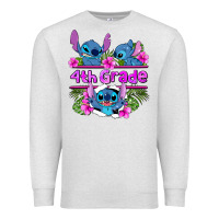 Oatmeal Heather preview flower stitch  4th grade Premium Sweatshirt - AdoDesignShop