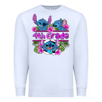 White preview flower stitch  4th grade Premium Sweatshirt - AdoDesignShop