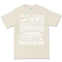 Bone i am a lucky wife i have a crazy husband valentine gift Premium Tee - longCreatives
