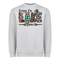 Heather Grey living on lake time Heavyweight Sweatshirt - CowhideDigitalArt