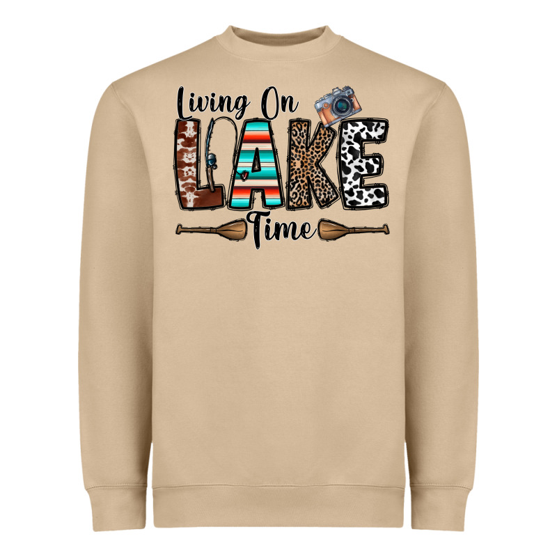Living On Lake Time Heavyweight Sweatshirt by CowhideDigitalArt | Teevron