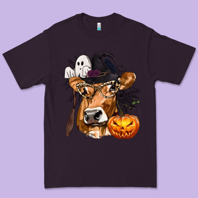 Boo Heifer Cow Halloween Premium Tee Designed By Texasbilliewilder