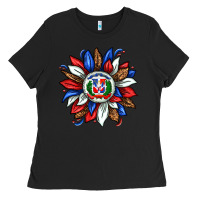 Black dominican sunflower Ladies Tee - texasbilliewilder