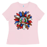 Bubblegum Pink dominican sunflower Ladies Tee - texasbilliewilder