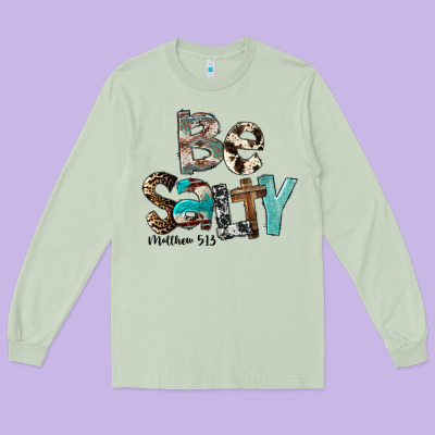 Be Salty Matthew 5:13 Long Sleeve Tee Designed By Fadigitalartstudio