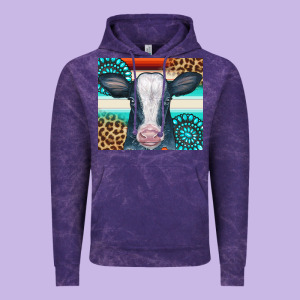 Cow Tumbler Vintage Hoodie Designed By Cowcowdesign