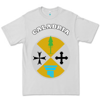 Dove Grey Calabria Coat of arms  Flag souvenir Italy Premium Tee - longCreatives