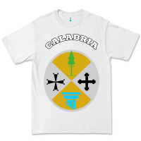 White Calabria Coat of arms  Flag souvenir Italy Premium Tee - longCreatives