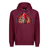 Burgundy Christmas Gnome Premium Hoodie - CowhideDigitalArt