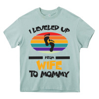 I Leveled Up From Wife To Mommy Heavy Core Tee | Teevron