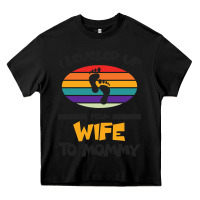 Black I Leveled Up From Wife To Mommy Heavy Core Tee - Bettercallsaul