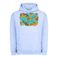 Pigment Grape Ice glitter leopard turquoise background Urban Hoodie - AdoDesignShop