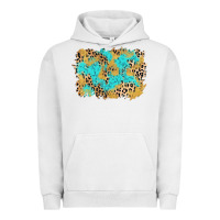 Pigment Lunar Rock glitter leopard turquoise background Urban Hoodie - AdoDesignShop