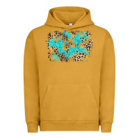 Pigment Peanut Butter glitter leopard turquoise background Urban Hoodie - AdoDesignShop