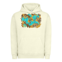 Pigment Pistachio glitter leopard turquoise background Urban Hoodie - AdoDesignShop