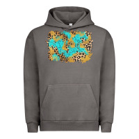 Pigment Tornado glitter leopard turquoise background Urban Hoodie - AdoDesignShop