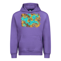 Tulip glitter leopard turquoise background Urban Hoodie - AdoDesignShop