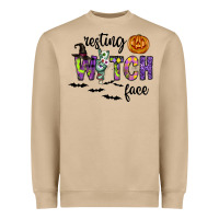 Mushroom Resting Witch Face Heavyweight Sweatshirt - CowhideDigitalArt