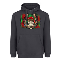 Smoke christmas horseshoe bull skull Heavyweight Hoodie - BarkalooDesign