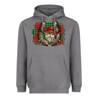 Christmas Horseshoe Bull Skull Heavyweight Hoodie | Teevron