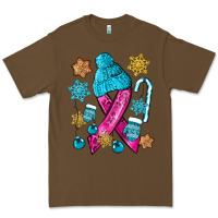 Cacao winter breast cancer ribbon Premium Tee - NancyCooperArtShop