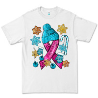 White winter breast cancer ribbon Premium Tee - NancyCooperArtShop