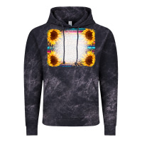 Cloud Black Serape Bleached Sunflowers Leopard Background Vintage Hoodie - CowCowDesign