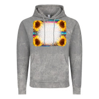 Cloud Rock Serape Bleached Sunflowers Leopard Background Vintage Hoodie - CowCowDesign