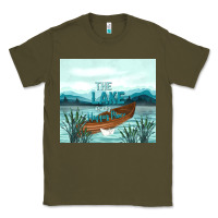 Army Green the lake is my happy place Classic Tee - TumblerDesignByShophia