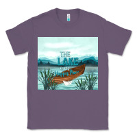 Lavender the lake is my happy place Classic Tee - TumblerDesignByShophia
