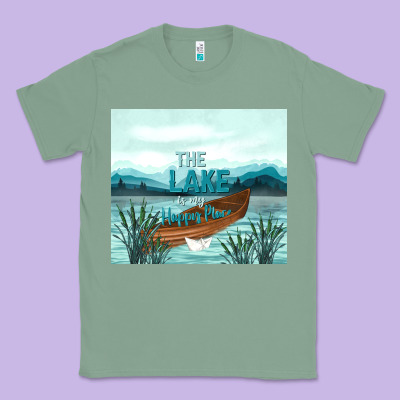The Lake Is My Happy Place Classic Tee Designed By Tumblerdesignbyshophia
