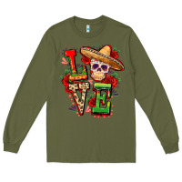 Army Green Cinco de mayo love Long Sleeve Tee - FaDigitalArtStudio